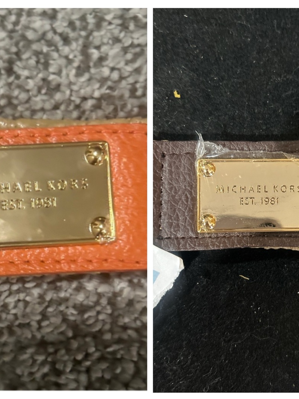 2 Michael Kors Tan and Orange Men's Belts